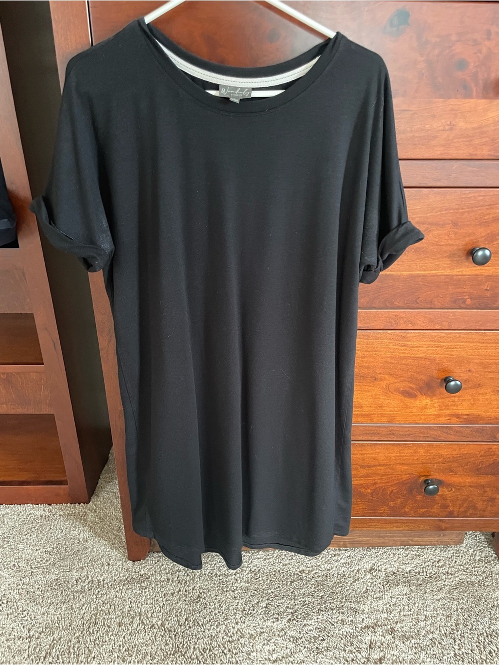 Wonderly Black T-Shirt Dress